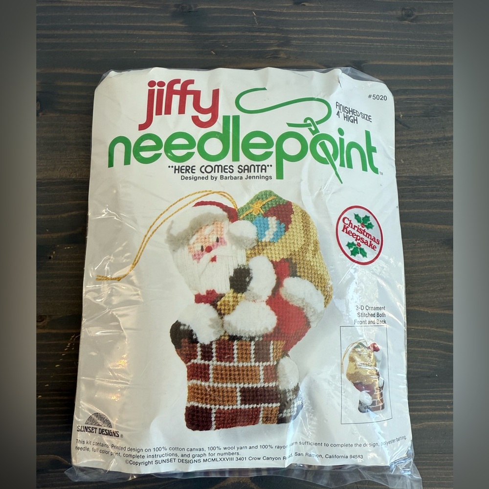 Vintage jiffy needlepoint kit